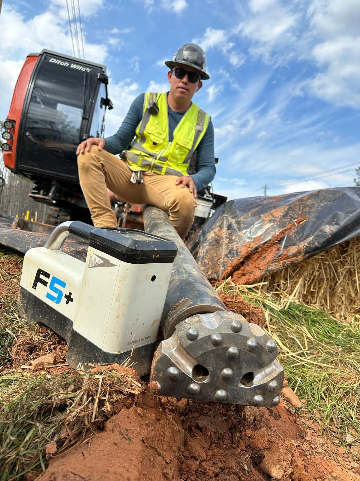 HDD operator with drilling equipment
