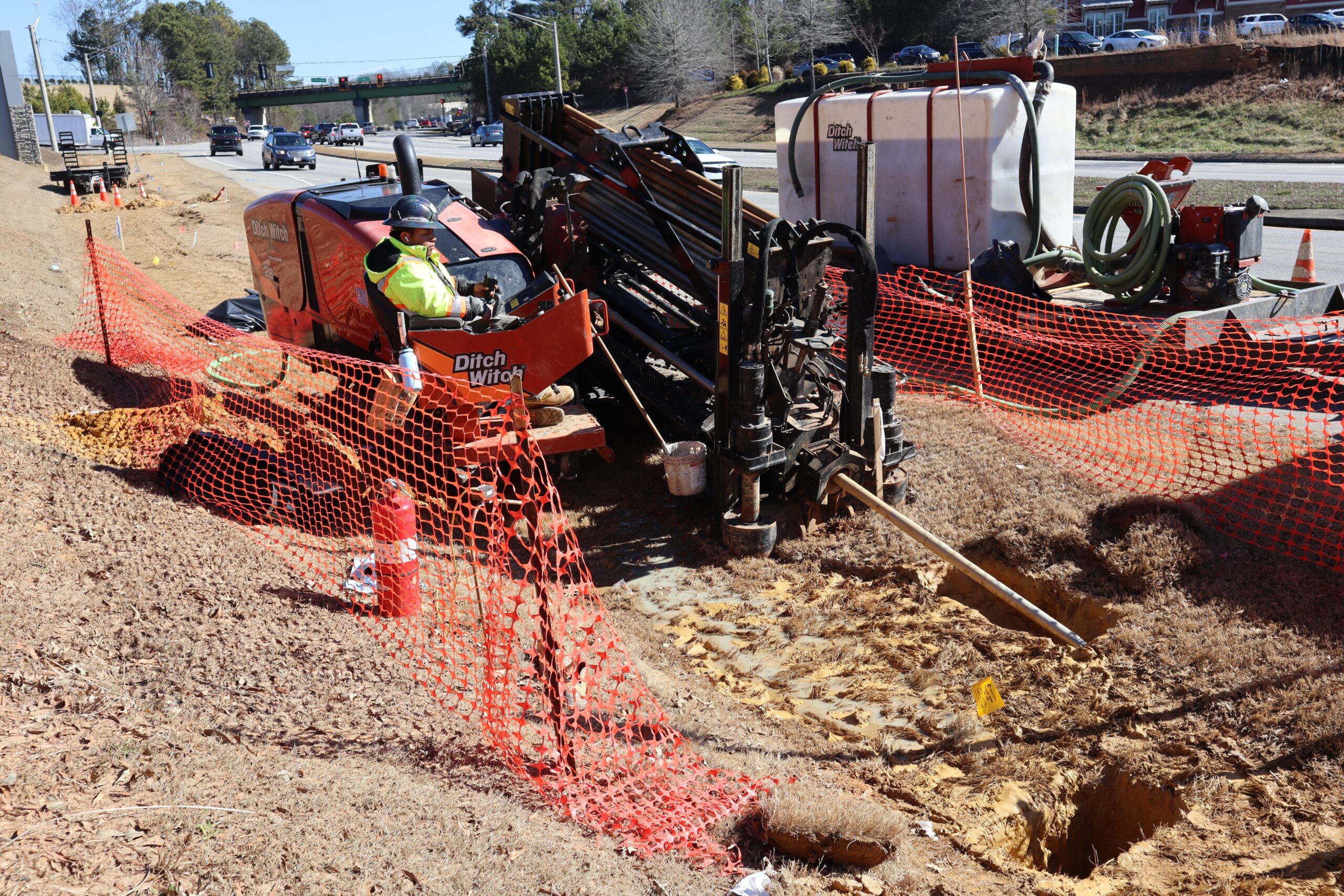 HDD drilling equipment on site