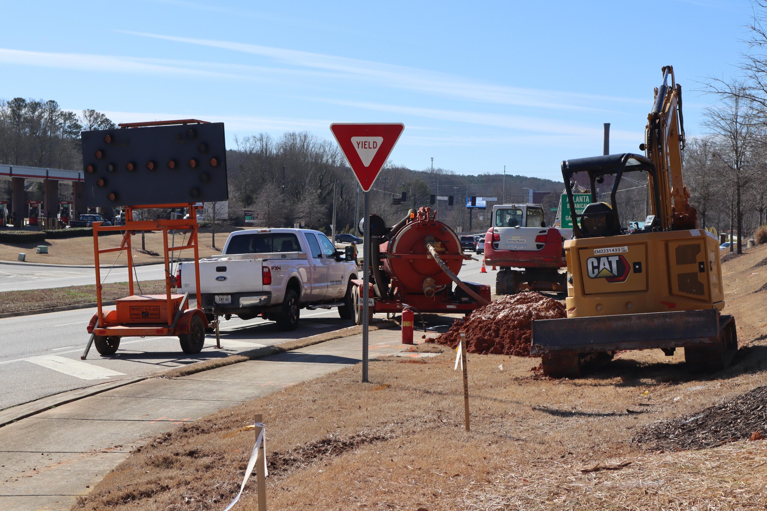 Utility excavation work